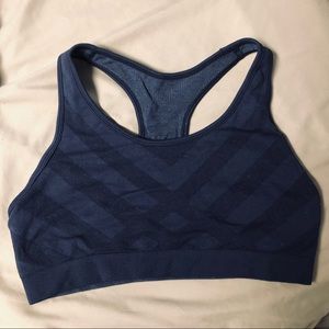 Navy smartwool seamless racerback bra